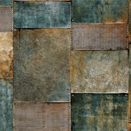 Rustic plated industrial look pattern Wallpaper Design - 1215-1