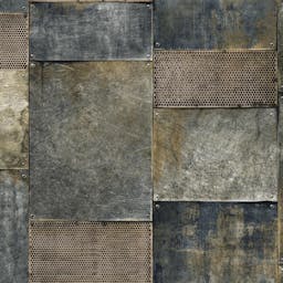 Rustic plated industrial look pattern Wallpaper Design - 1215-2