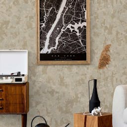 Modern Abstract Rough Concrete Wallpaper Designs - 1504-4interior2