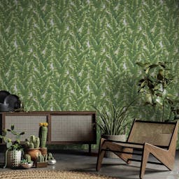 Abstract tropical leaves Wallpaper Designs - 1507-3interior2