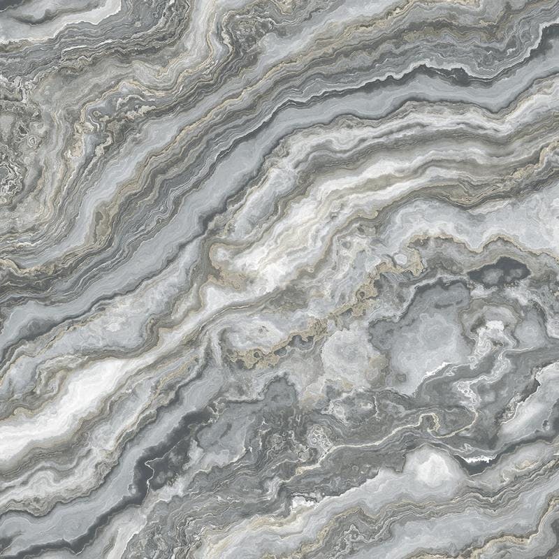 Abstract Stone Cut Design Wallpaper - Grey