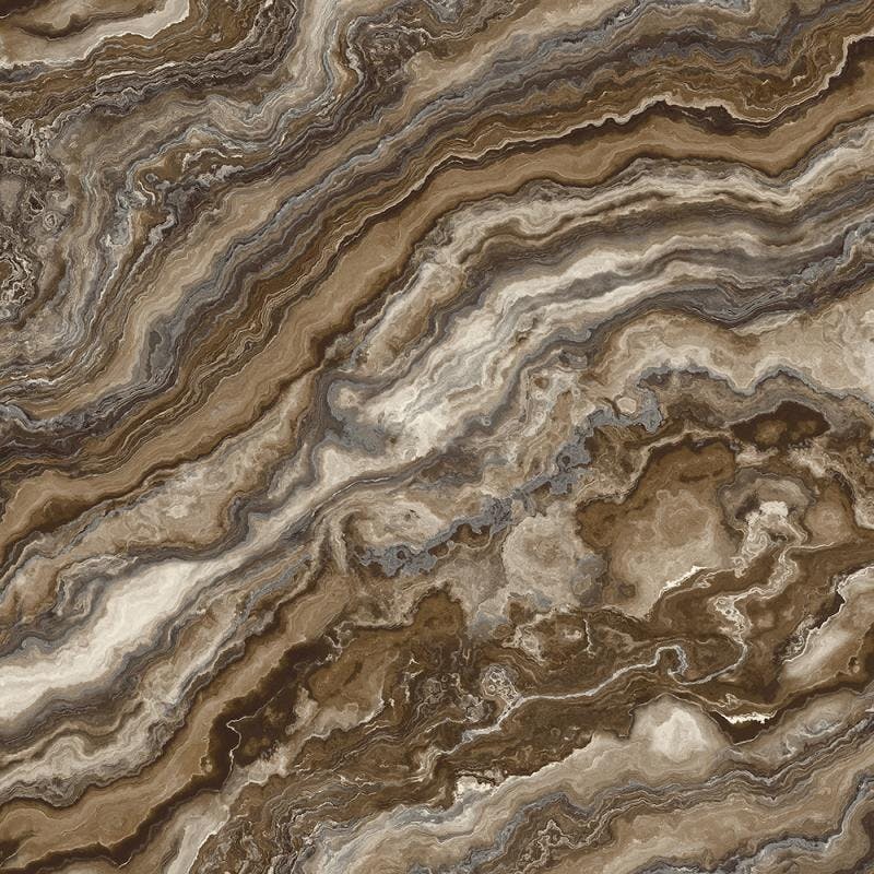 Abstract Stone Cut Design Wallpaper - Brown