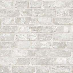 Realistic Multi Color Brick Design wallpaper - White