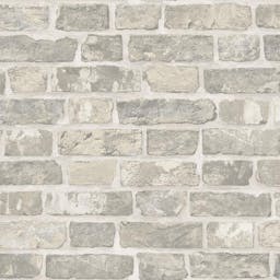 Realistic Multi Color Brick Design wallpaper - Grey