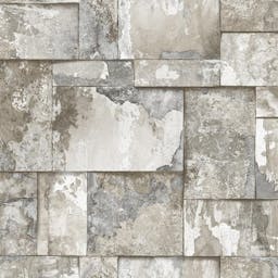 Abstract Geometric Stone cut design wallpaper  - Cream