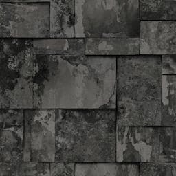 Abstract Geometric Stone cut design wallpaper  - Dark Grey, Black