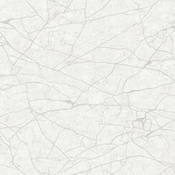 Abstract Stone Design with metalic veins wallpaper - White Silver