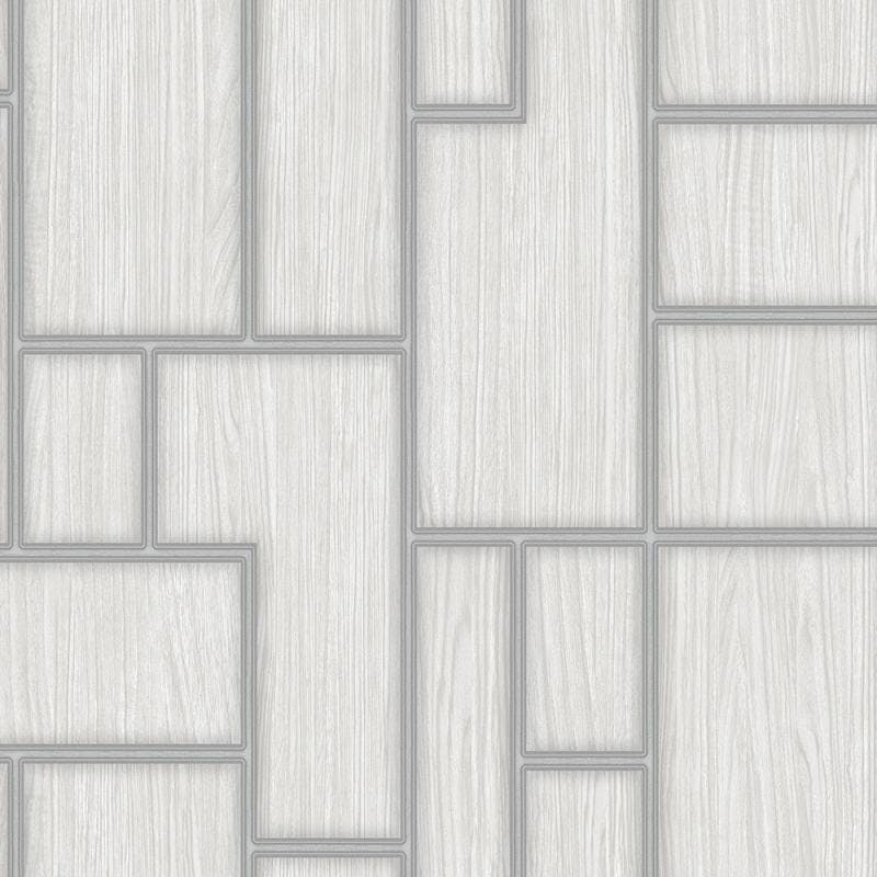 Abstract Multi Line Geometric Design with wooden background wallpaper - Grey