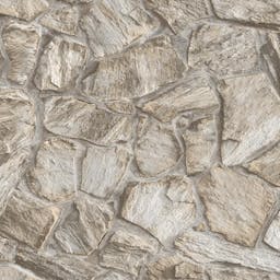 Multi Color Realistic Broken Stone Design Wallpaper  - Beige