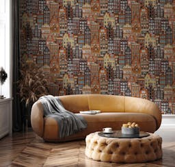 Multi Color Abstract Amesterdam Condensend Homes Design Wallpaper