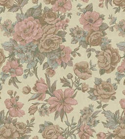 Blooming Roses floral pattern wallpaper - 5806-2