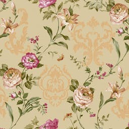 Floral Damask Ornament Wallpaper - 7803-4