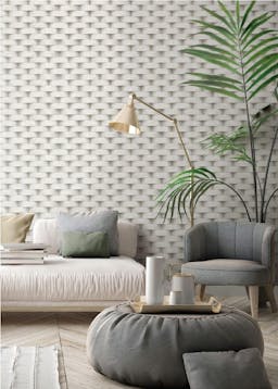 3D Rounded brick wall pattern wallpaper - 7814