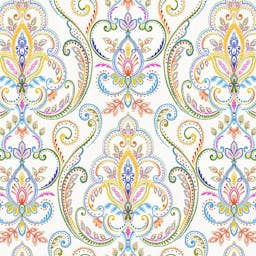 Modern Multicolored Damask Pattern Wallpaper - 9901-3_S