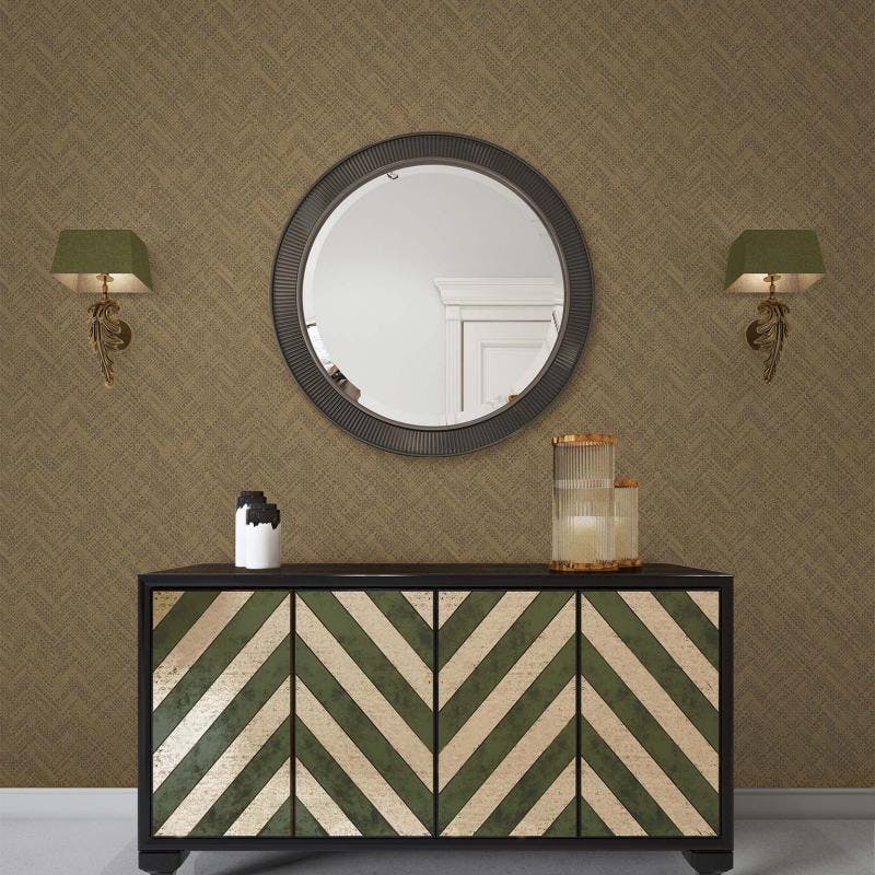 Complementary colours with intricate metallic patterns Wallpaper
