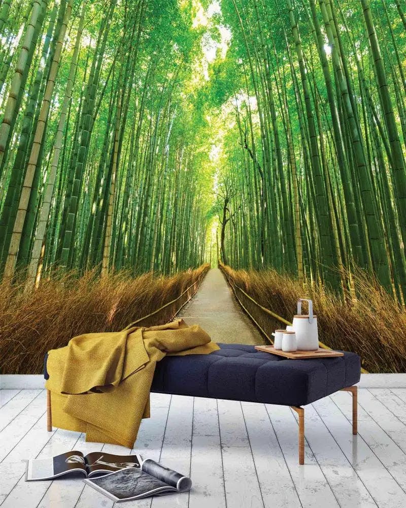 Serenity Pathways: Japanese Bamboo Forest Wall Art - Nature-inspired Mural by Elegance Wallpaper