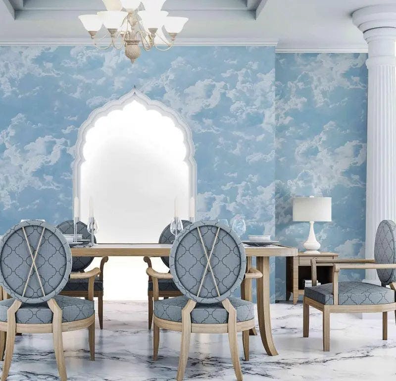 Tranquil Skies: Captivating Mural of Serenity and Cloudscapes by Elegance Wallpaper