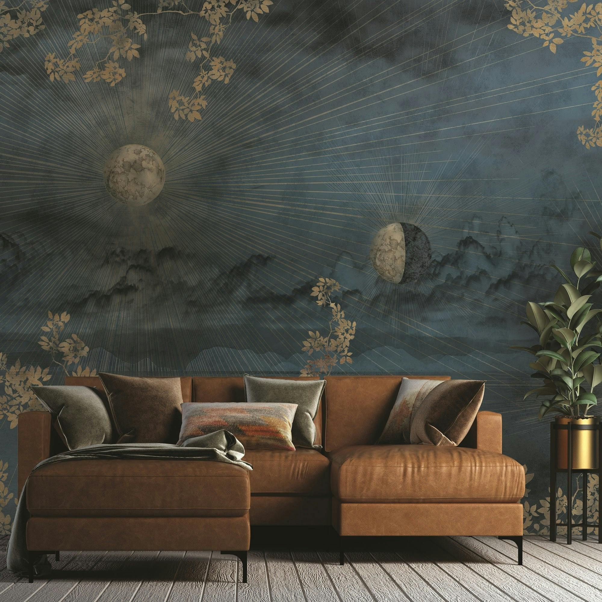 Faded Galaxy Design Wallcovering