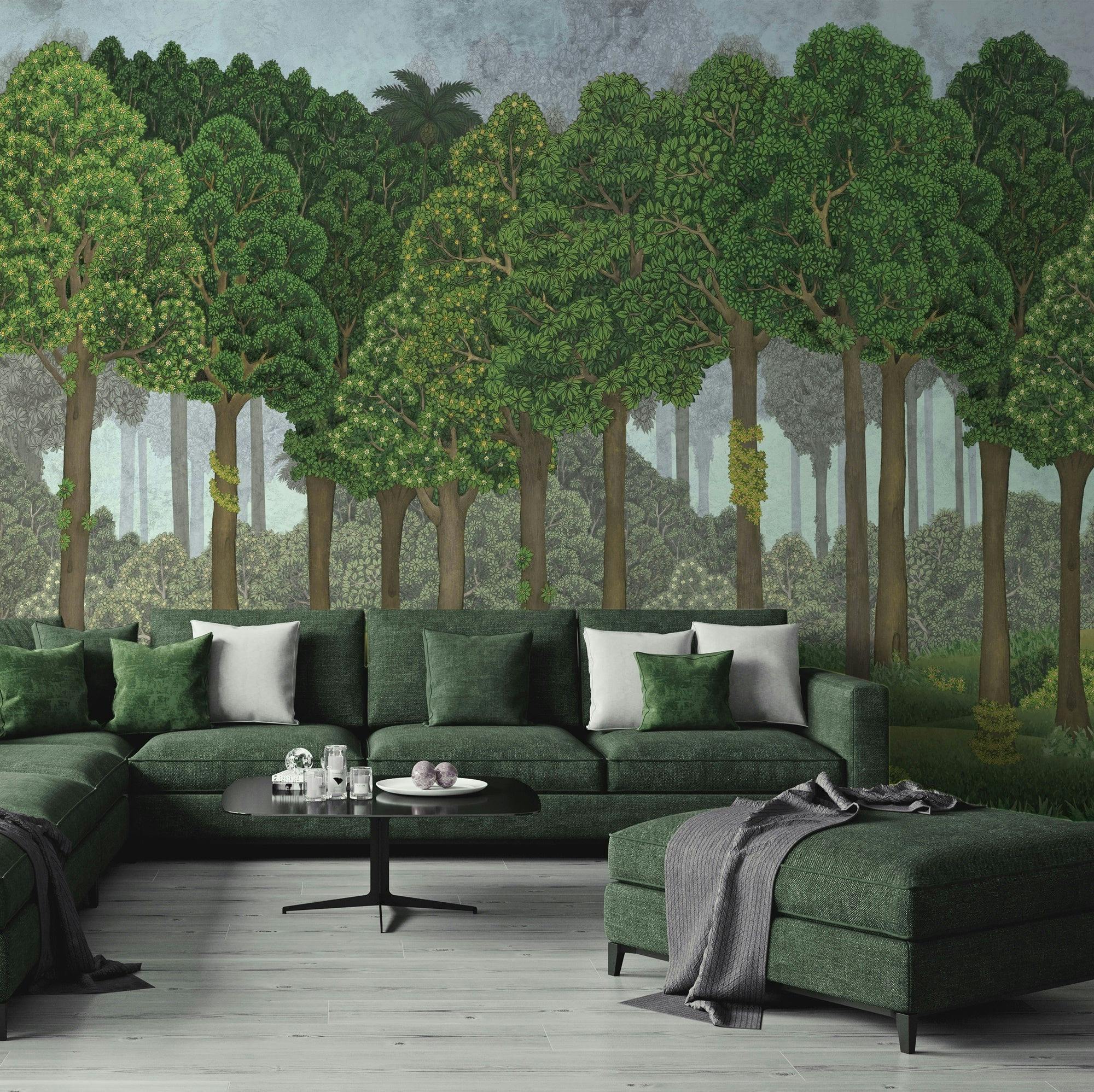 Tall Trees Mural Design Wallcovering