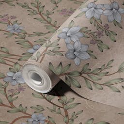 Floral Leaf Design Mural Wallcovering - SE307-1