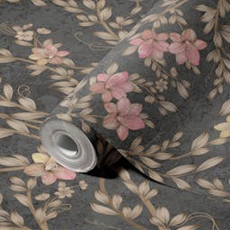 Floral Leaf Design Mural Wallcovering - SE307-3