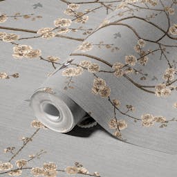 Floral & Bird Design Wallcovering - SE316-2