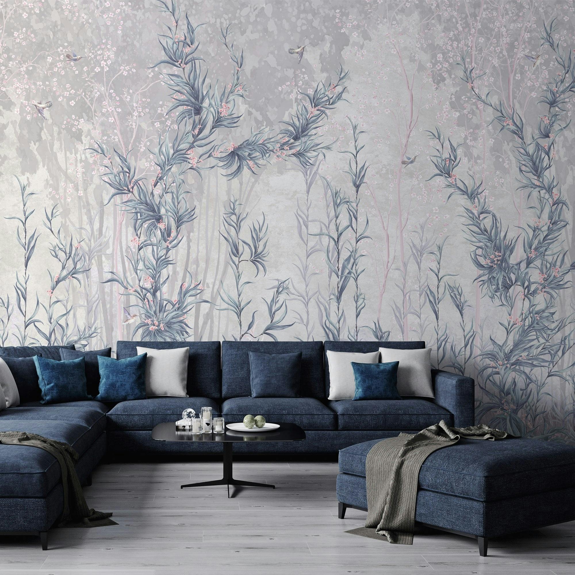 Limonium Flower Design Wallcovering - SE317