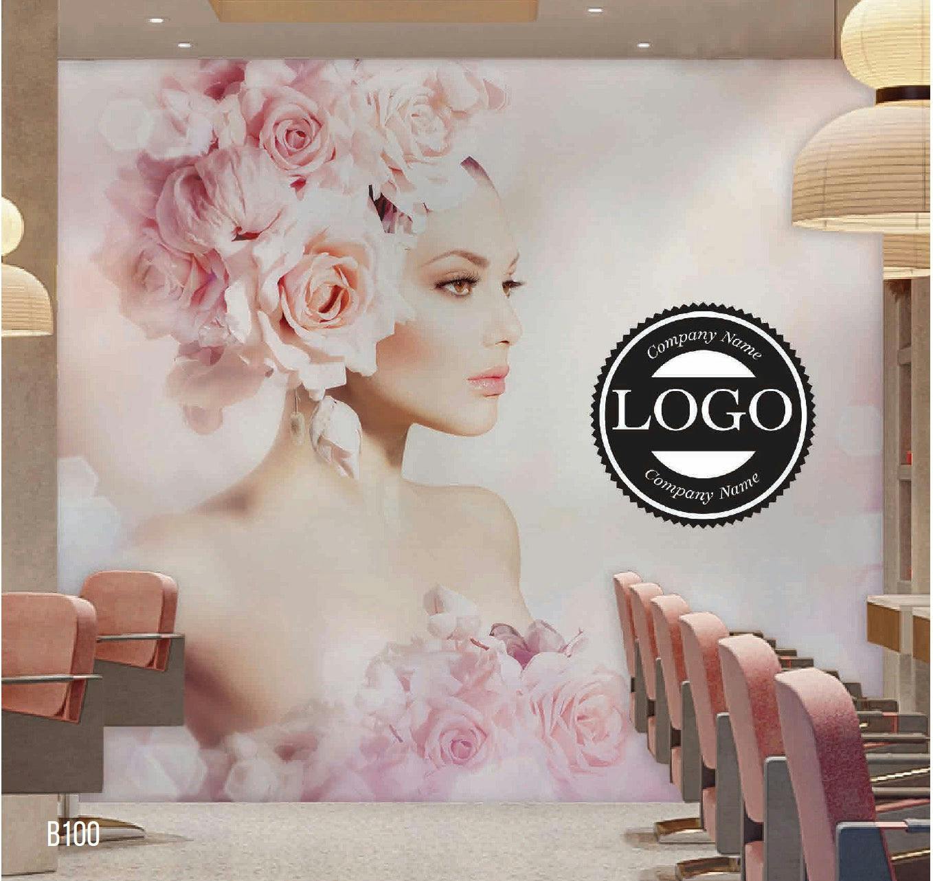 Adorned in Pink Roses Wall Mural