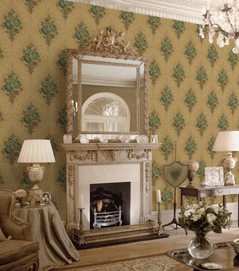 Classic Floral Damask Wallpaper