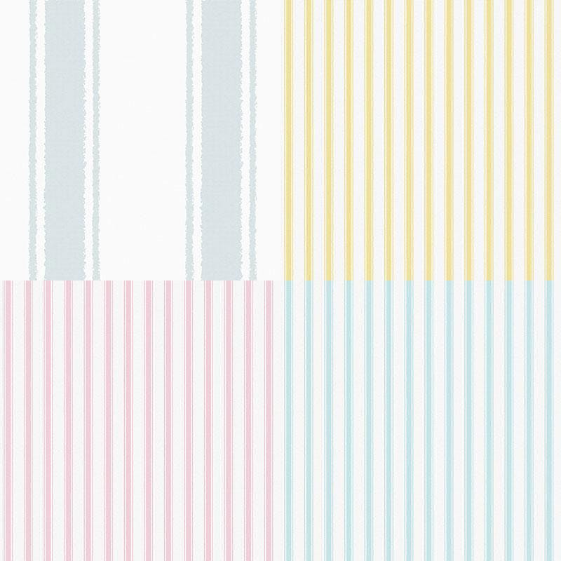 Classical striped wallpaper for kids room