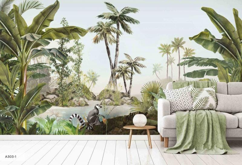 Tropical Jungle Inspired Amazon Wall Mural