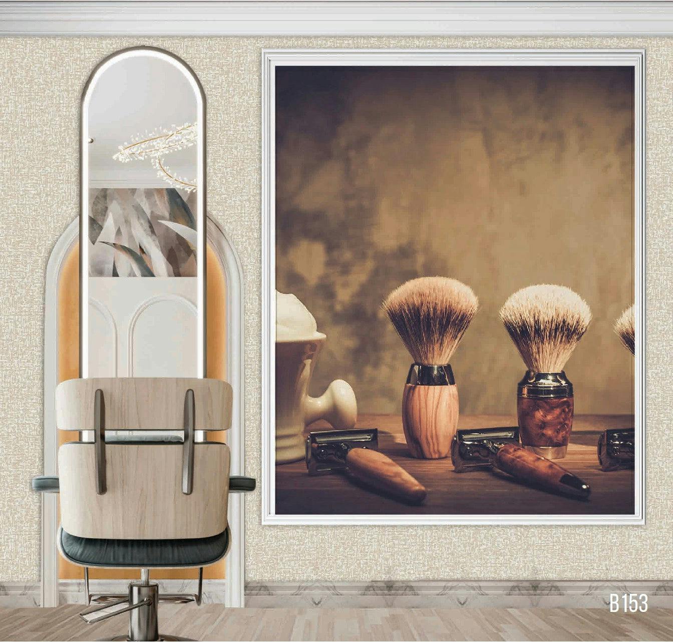 Vintage Charm: Elevate Your Decor with Elegance Wallpaper's Barbers Shaving Tools Mural