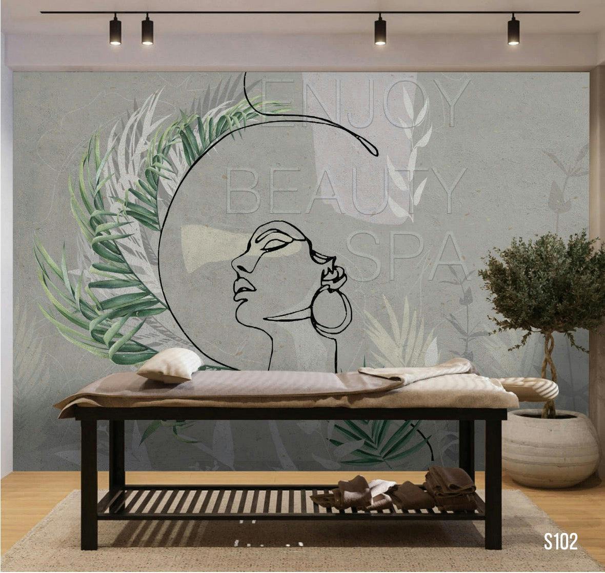 Tranquil Nature Mural for Spa and Beauty Salons | Elegance Wallpaper Collection